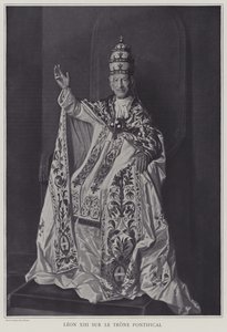 Le Pape Léon XIII sur le trône papal - Italian Photographer