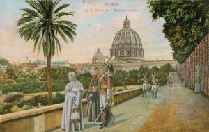 Pape Pie X dans les jardins du Vatican, Rome - Italian Photographer