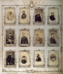 Risorgimento : portraits des Mille (ou Chemises Rouges), qui ont participé à l