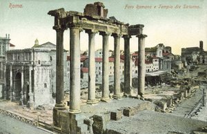 Rome, Italie, Forum Romain, Temple de Saturne - Italian Photographer
