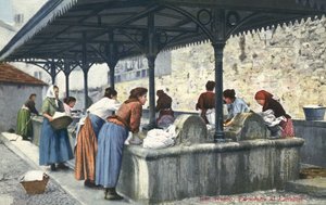 San Remo, Italie, femmes lavant des vêtements - Italian Photographer