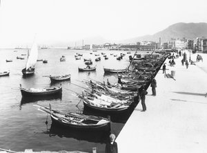 Le port de Palerme, Sicile, vers 1920 - Italian Photographer