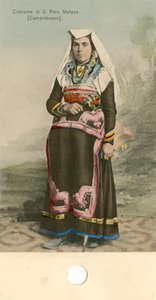 Femme portant un costume traditionnel, San Polo Matese, Molise, Italie, vers 1910 - Italian Photographer