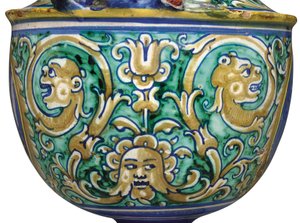 Vase à deux anses en majolique de Deruta, c.1525-50 - Italian School