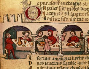 Un repas dans une auberge, du Codex Entree d