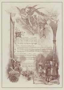 Au-dessus du ciel bleu clair (gravure) - Italian School