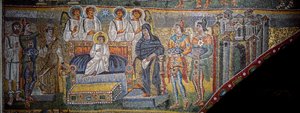 Adoration des Mages (mosaïque) - Italian School
