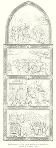 Agnolo Gaddi, Côté gauche du Chœur de Santa Croce, Histoire de la Sainte Croix - Italian School