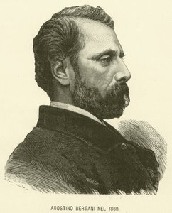 Agostino Bertani Nel 1860 (gravure) - Italian School