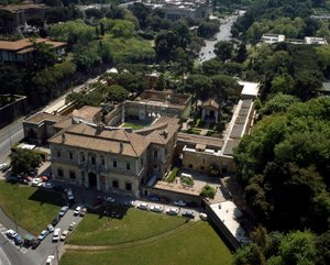 Vue aérienne de la Villa Giulia à Rome, Italie - Italian School