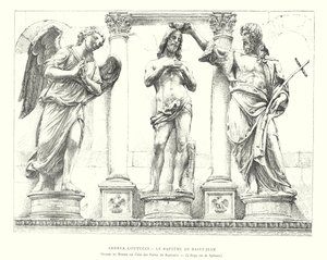 Andrea Contucci, Le Baptême de Saint Jean, Groupe en Bronze sur l