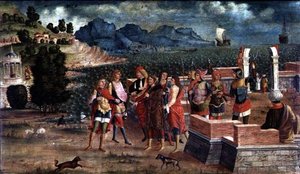 Apollon et Poséidon viennent aider Laomédon, vers 1500 - Italian School