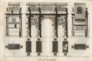 Arc de Constantin à Rome (315 CE) (gravure de 