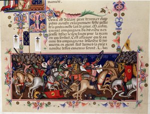 Scène de bataille pendant les Croisades - Détail des Statuts de l
