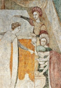 Bicocca degli Arcimboldi : fresque du 15ème siècle, détail (fresque) - Italian School