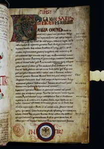 CÉSAR Gaius Julius: Une page de "Commentarii de Bello Gallico" - Italian School
