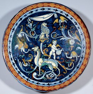 Coupe en faïence de Cafaggiolo décorée d