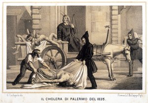 Chariot ramassant les morts pendant l