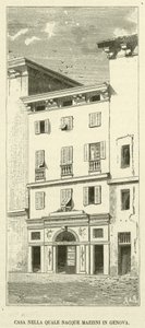 Casa Nella Quale Nacque Mazzini à Gênes (gravure) - Italian School