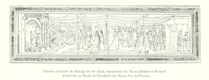Cassone ou Caisse de Mariage du XVe siècle, représentant les Noces Adimari et Ricasoli, Conservée au Musée de l