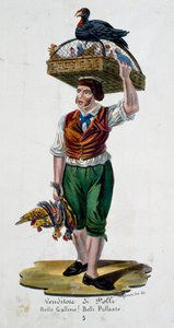 Vendeur de poulets, Italie - Italian School