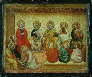 Le Christ lavant les pieds des disciples, Arezzo, c.1390 - Italian School
