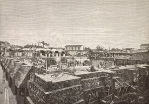 Citerne du nouvel aqueduc à Venise, Italie, gravure d