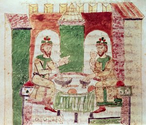 Codex 142 Livre 16 Chap.4 La Table des Riches, de De Universo par Raban Maur - Italian School