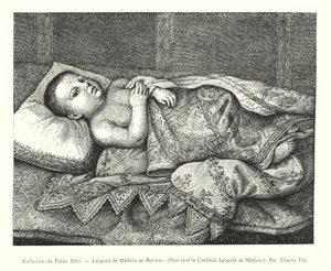 Collection du Palais Pitti, Léopold de Médicis au berceau, plus tard le cardinal Léopold de Médicis, par Tiberio Titi - Italian School