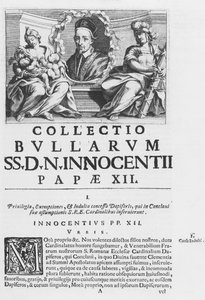 Collection des bulles papales du pape Innocent XII (gravure) - Italian School