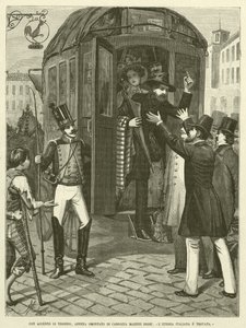Avec un accent de triomphe, à peine descendu de la voiture, Mazzini dit, "L
