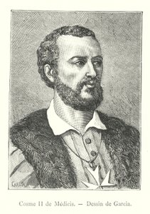 Cosme II de Médicis, Dessin de Garcia (gravure) - Italian School