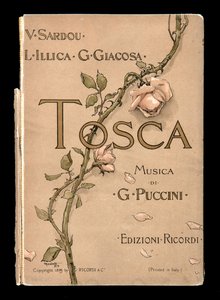Couverture, Libretto de Tosca, Édition Ricordi, Italie