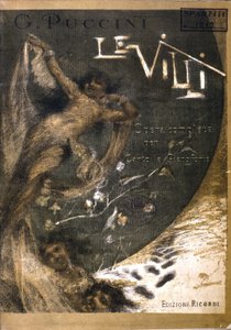 Couverture de la partition pour "Le Villi", l