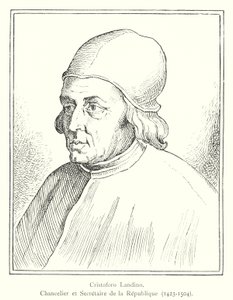 Cristoforo Landino, Chancelier et Secrétaire de la République - Italian School
