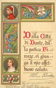 Dante, Béatrice, Divine Comédie (lithographie couleur)