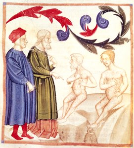 Dante, Virgile et les pestiférés, de La Divine Comédie de Dante Alighieri (1265-1321) - Italian School