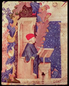 Dante écrivant La Divine Comédie - Italian School