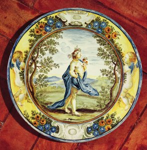 Assiette décorée, d