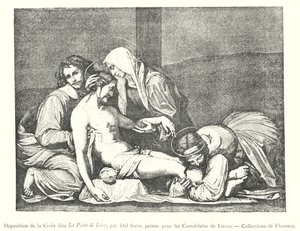 Déposition de la Croix dite La Pietà di Luco, par Del Sarto, peinte pour les Camaldules de Lucco, Collections de Florence - Italian School
