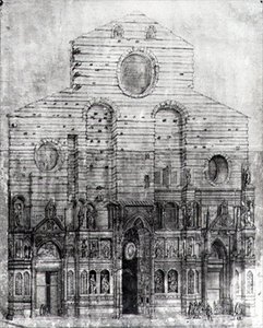 Conception de la façade de Santa Maria del Fiore ou le Duomo, Florence - Italian School