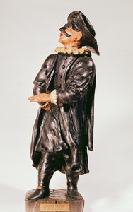 Docteur Balanzone, du Théâtre Séraphin (bois polychrome)