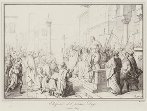Élection du premier Doge, 697 (gravure) - Italian School