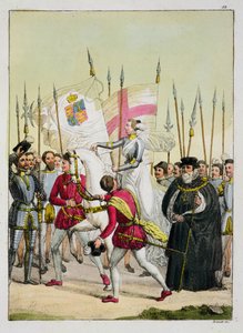 Élisabeth I, planche 12 de The History of the Nations - Italian School