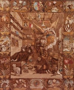 Image brodée de Saint François en extase, d