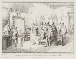 Henri III roi de Pologne et de France visite Titien dans son atelier - Italian School