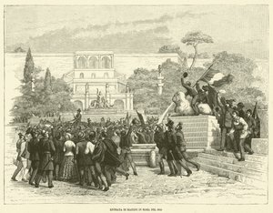 Entrée de Mazzini à Rome en 1849 - Italian School