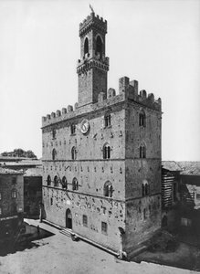 Vue extérieure du Palazzo dei Priori - Italian School