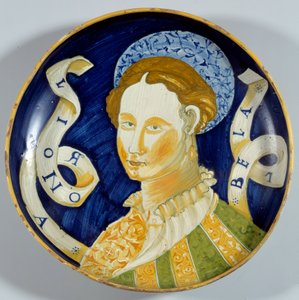 Coupe en faïence « Lionora Bella » - Italian School