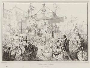 Fête des Marie, XIIIe siècle (gravure) - Italian School